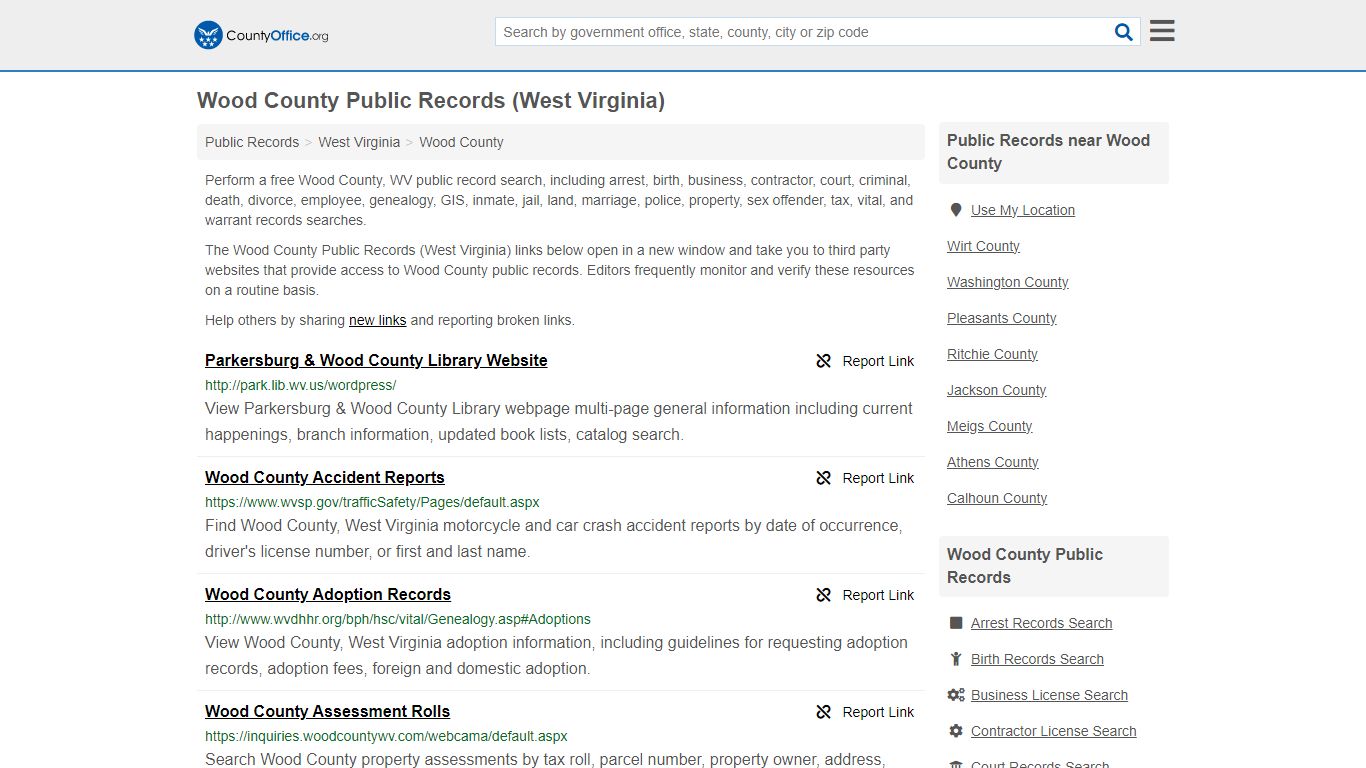 Wood County Public Records (West Virginia) - County Office